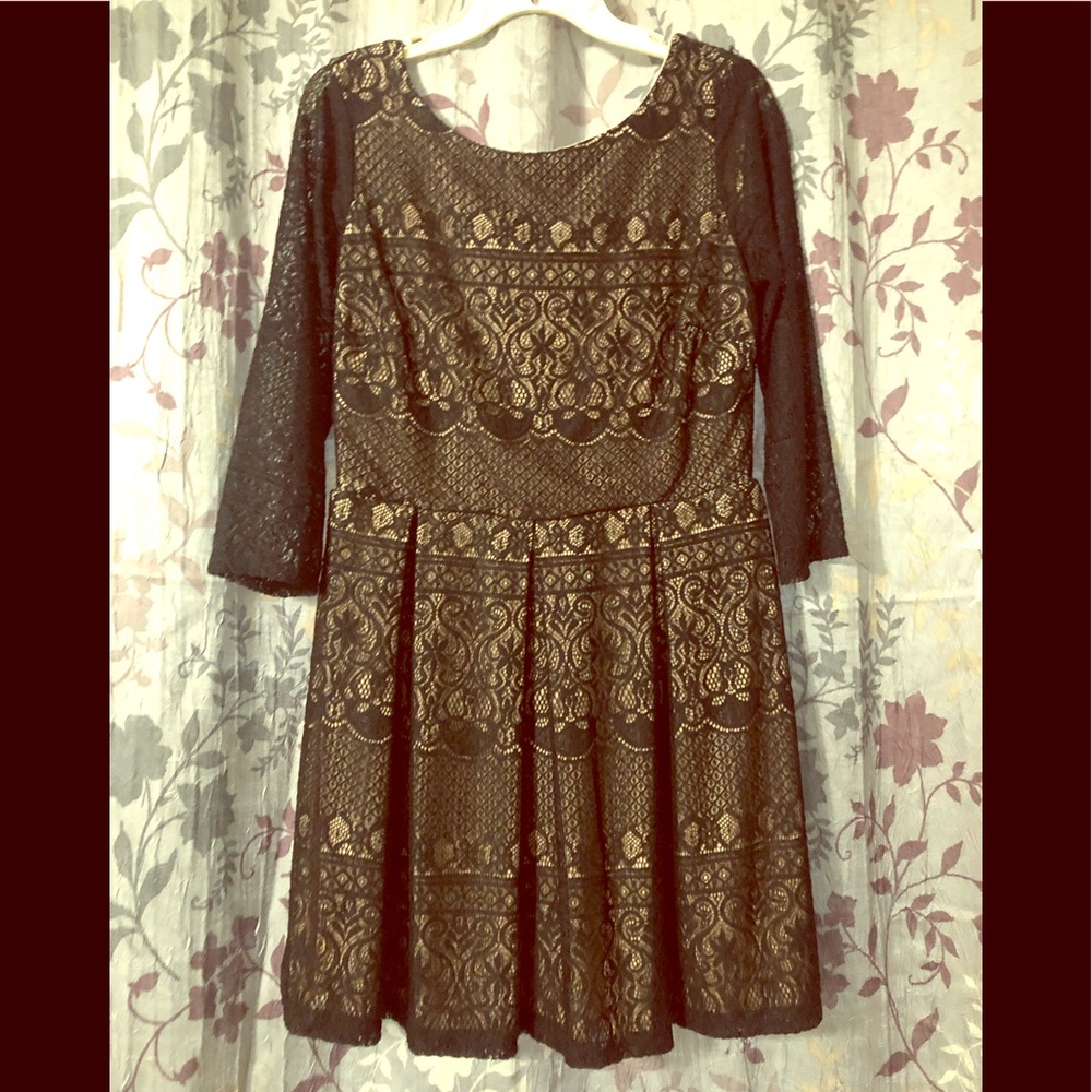 Black Lace lined dress